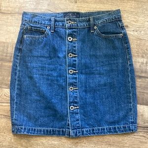 Lucky Brand Button Front Denim Skirt 6 28